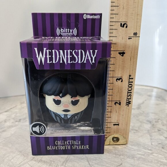 Wednesday Addams Bitty Boomer Collectible Mini Bluetooth Speaker Netflix 2" - Picture 8 of 12